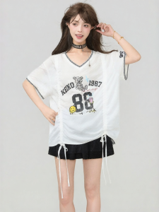KEIKO | Lycell Glossy Digital Print Sport T-Shirt