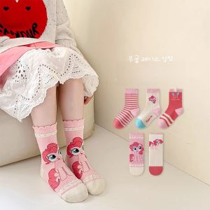 Princess Style Girls Mid-calf Socks Baby Cartoon Cotton Thin Autumn Winter Long Socks Spring Cute Childrens Cotton Socks