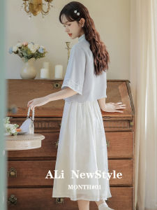 Erl Yi New Chinese Style Spring Summer Youthful Embroidered Hanfu Set Womens Fashionable Cheongsam Han Elements Dress