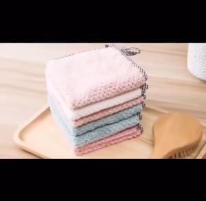 Hanging Kitchen Cleaning Towel Handkerchief Coral Velvet Towers Washing Cleaning Towel