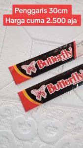 Penggaris Butterfly-30 cm (ruler-30cm): Ruler Terlaris & Termurah