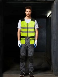 Craftsman Workwear Waistcoat With Utility Pockets Kangaroo Vest For Men Cargo Work Vest