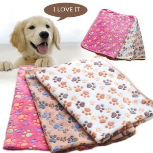 COLLOCATE DIAGONAL76AL9 Soft Dog Paw Pattern Puppy Comfortable Sleeping Dog Cushion Mat Kennel Pet Blanket Mat