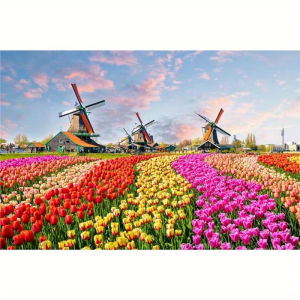 Kayou | 500 Pieces Jigsaw Puzzle for Adults Painting Dutch Windmills Paper Puzzles Home Decor Wall Display Christmas Thanksgiving Day