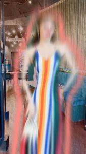 TW21574 แม็กซี่เดรสยาวสายเดี่ยวพิมลาย ..