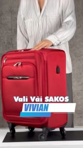Vali vải du lịch cao cấp SAKOS VIVIAN size M L - Ký gửi - Thiết kế hiện đại Chất liệu cao cấp trượt nước vượt trội với trọng lượng siêu nhẹ Bảo hành 10 năm.