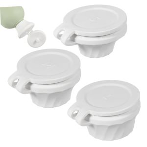 Bottle Emptying Caps 3pcs Adapters Transfer Connector Flipping Bottle Inverted Caps Leakproof Shampoo Bottle Cap Shower Gel Bath