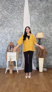 BLAZER LINEN NANCY OUTER ATASAN WANITA / BLAZER LINEN WANITA TERBARU