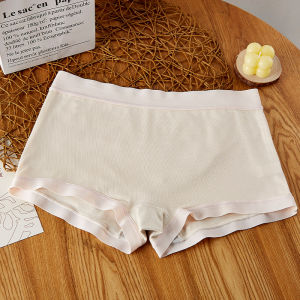 3 Pack Seamless Boxers Women Pure Cotton Antibacterial Crotch Mid Waist Fashion Tape Breathable Safety Pants Women Boxer Shorts