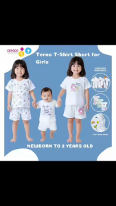 6 Pairs Terno Newborn For Girl Tshirt Short Non Faded Prints Pure Cotton Clothing Set 0 to 18 Months