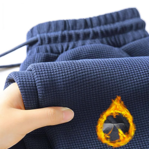 Export Tail Order Mall Closed down Big Sale Leak-Picking Waffle Sweatpants Mens Fall plus Size Athleisure Wide-Leg Pants