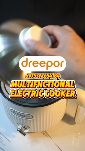 Dreepor 1.8L Electric Cooker Multifunctional Hot Pot Instant Noodles Pot Non-Stick 600W Fast Boil
