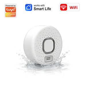 WiFi Water Leak Sensor Home Kitchen Safety Overflow Detector Works With Tuya Smart Life APP Remote Control Leakage Sound Alarm