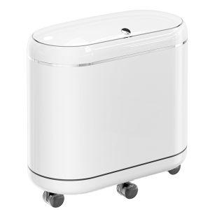 BAOJIAWANG | Narrow Gap Movable Large Capacity Lidded Bathroom Waste Bin