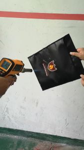 (spot goods)Fireproof Money Document File Bag Pouch Cash Bank Cards Passport Valuables Organizer Holder Safe Storage for Home Office