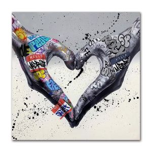 BILIBILI | Tranh Nghệ Thuật Graffiti Mắt To Tranh Vải Bố Mô Đun Tranh Treo Tường Phong Cách Hiện Đại Tranh Trang Trí Nhà Cửa Phong Cách Bắc Âu Tranh Hình Vuông Không Khung Cho Phòng Khách
