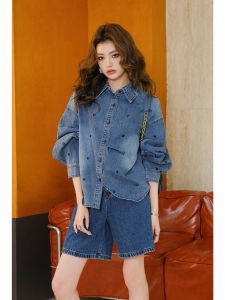 MIUCO | Áo Sơ Mi Jean Thêu Vintage