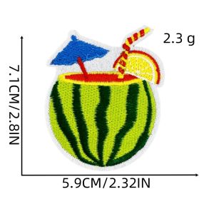 Heat Seal Kids Summer Hawaiian Party Clothing Bag Hat Decorative Cute Cartoon Fabric Stickers DIY Accessories