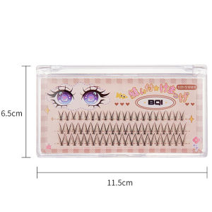 Lông mi trên BQI mềm mịn tự nhiên hình chữ V size 7mm (Hộp 60 chiếc)