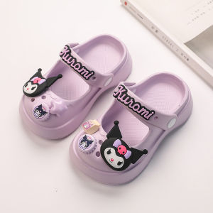 Princess Kuroko Summer Sandals Childrens Indoor Home Slippers Girls Flat Heel EVA Comfortable Slippers Casual Style Kids Footwear