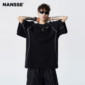 NANSSE | Mens Heavyweight Letter Print Tshirt