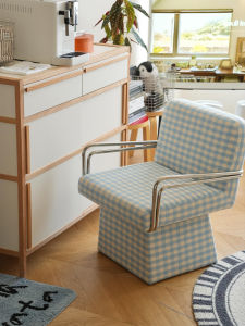 Modern Minimalist Rotatable Sofa Chair Leisure Designer Style Living Room Balcony Home Furniture Sponge Filling Single Seat