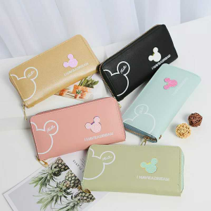 D49 Dompet Panjang & Mini Wanita Dompet Reseleting Kulit PU Motif Kartun Lucu Import Jakarta [BISA COD]