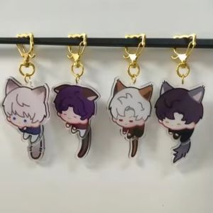 Game Love and Deepspace Xavier Zayne Rafayel Sylus Cosplay Key Chain Acrylic Keyring Figure Pendant Swinging Keychain