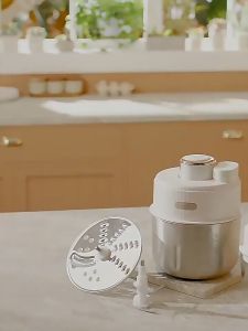 Daewoo DY-JR01 Food Processor Electric Food Chopper with 2 Cup (3L+1.2L) 300W Power Grinder with 2 Sets Stainless Steel Blades 2 Speed for Meat Vegetables and Baby Food