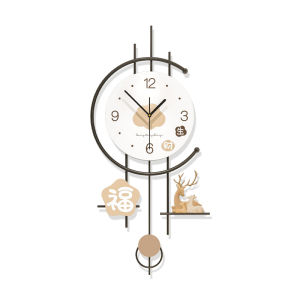 Cream Style Deer Clock Living Room High-End Sense Simple Creative Wall Clock High-value Restaurant Household Decoration Clock Wall-mounted Gift
