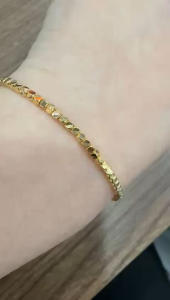 Poh Heng Jewellery 22K Beaded Cube Bracelet in Yellow Gold[Price By Weight]