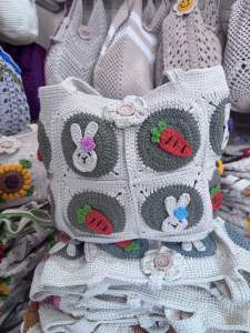 กระเป๋าต่อกระต่ายแครอท แฮนด์เมด