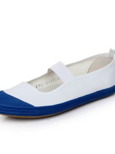 White Canvas Dance Shoes for Women Low Ankle Work Shoes with Elastic Band Simple Style Summer Dance Footwear for Youth and Middle-aged