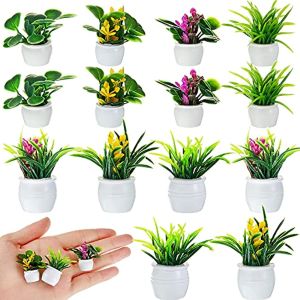 Dollhouse Plant Miniature Bonsai Plant Mini Potted Plant Flower Model Small Fake Green Decorative Toyhouse