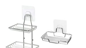 1/2 Layer Stainless Steel Soap Rack Wall Mounted Soap Holder Drain Holder Soap Dish Soap Tray