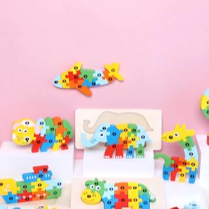 【READY STOCK】Wooden Toddler Puzzles for Kids Ages Montessori Toys for Toddlers Wooden Puzzles 3d立体拼图 (TOY75)