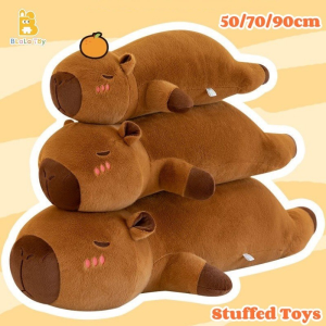 Cartoon Capybara Plush Toy Soft Long Stuffed Sleep Pillow Dream Healing Doll Childrens Gift