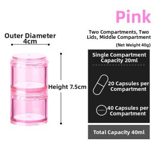 Connectable Portable Food Grade Moisture Proof Pill Box Small