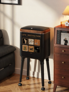 MEISD | With Lid Retro Style Aesthetic High-End Large Capacity Big Size Wheel Bin