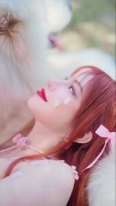 LSOUL - Rosé set ชุดเซ็ตเสื้อคอร์เซ็ท + กระโปรงผ้าเดนิมมีกางเกงซับในดอกกุหลาบ