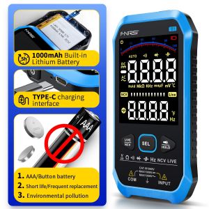 FNIRSI-S1 ดิจิตอล มัลติมิเตอร์ มีแบตเตอรี่ในตัว ความแม่นยำสูง Digital Multimeter หน้าจอแสดงผลขนาดใหญ่ รองรับ NCV