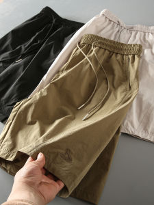 Mens Summer Outdoor Quick Dry Breathable Comfortable Sports Commuter Casual Versatile Shorts Elastic Waist Five-Quarter Pants