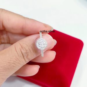 Cincin Fashion Dewasa Perak Asli 925 Lapis Emas