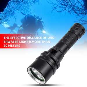 Senter LED Diving L2 1200 Lumens Baterai 18650 Lensa Kaca Coating Anti Reflektif Sertifikasi IPX8 Untuk Diving Genwiss - 7RFL3HBK