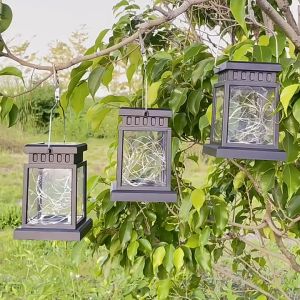 Lampu Lentera Gantung Led Tenaga Surya Dekorasi Taman Luar Ruangan