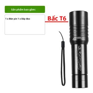 Đèn Pin Lặn LED Siêu Sáng 800000LM IPX8 Đèn Pin Lặn Chống Nước IPX8 Có Zoom 3 Chế Độ Đèn Lồng Hợp Kim Nhôm Màu Đen