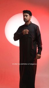 Dthree - Jubah Pria Dewasa Warna Putih Terbaru Rumi Series Slim Fit Lengan Panjang / Jubah Umroh Warna Putih / Thobe Putih