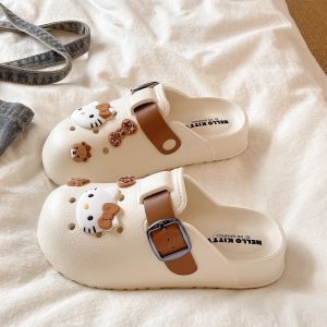 QIAOHUI | Cute Slip Resistant Thick Sole Enclosed Toe Sandals