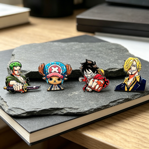 Bộ Ghim Men Anime Hình Hải Tặc Đội Mũ Rơm 4 Món Luffy Roronoa Zoro Sanji Tony Tony Chopper Trâm Cài Kim Loại Dành Cho Ba Lô Phong Cách Nhật Bản