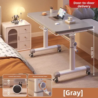 FWTDF | Ergonomic Height Adjustable Computer Desk Simple Modern Style Mobile Office Desk Student Bedroom Small Table Work Station
